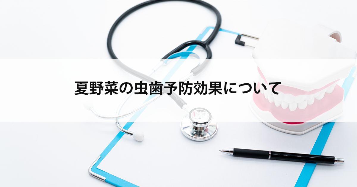 【新潟の歯医者・予防歯科】夏野菜の虫歯予防効果について